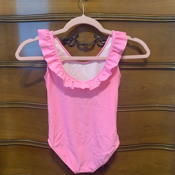 OSH KOSH Girls Size 7 Pink Flip Sequin Palm Tree One Piece swimsuit - Picture 2 of 6